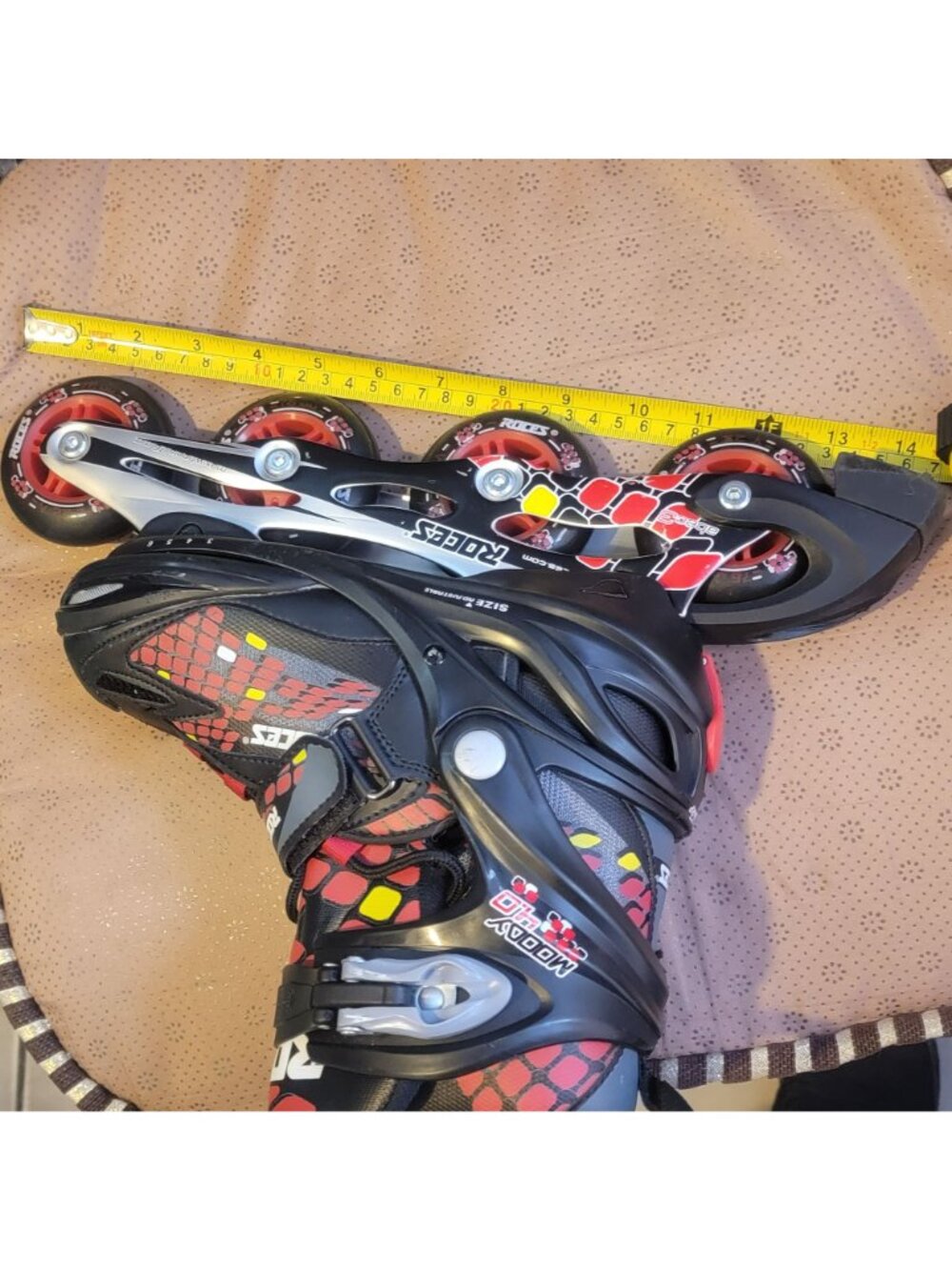Roces Kid's 4-7 LAB Fitness Inline Skates Blades Black Red MP 230-255 adjustable - Picture 12 of 12